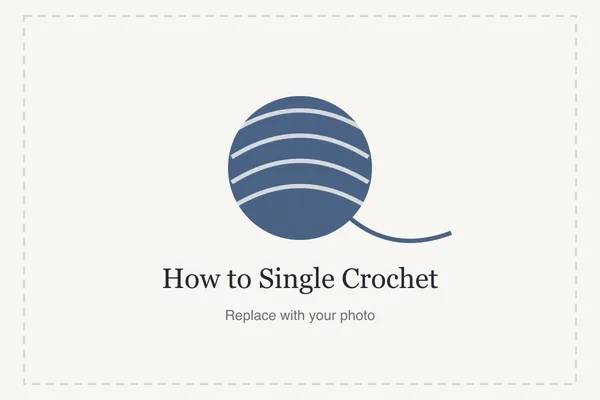 Hands holding a crochet hook working a row of single crochet stitches