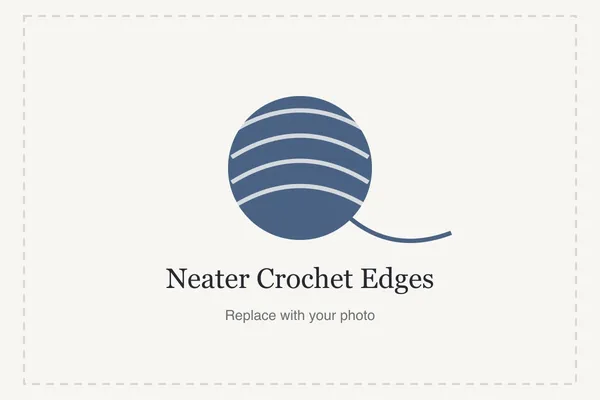 A crocheted swatch with neat, straight edges next to a crochet hook