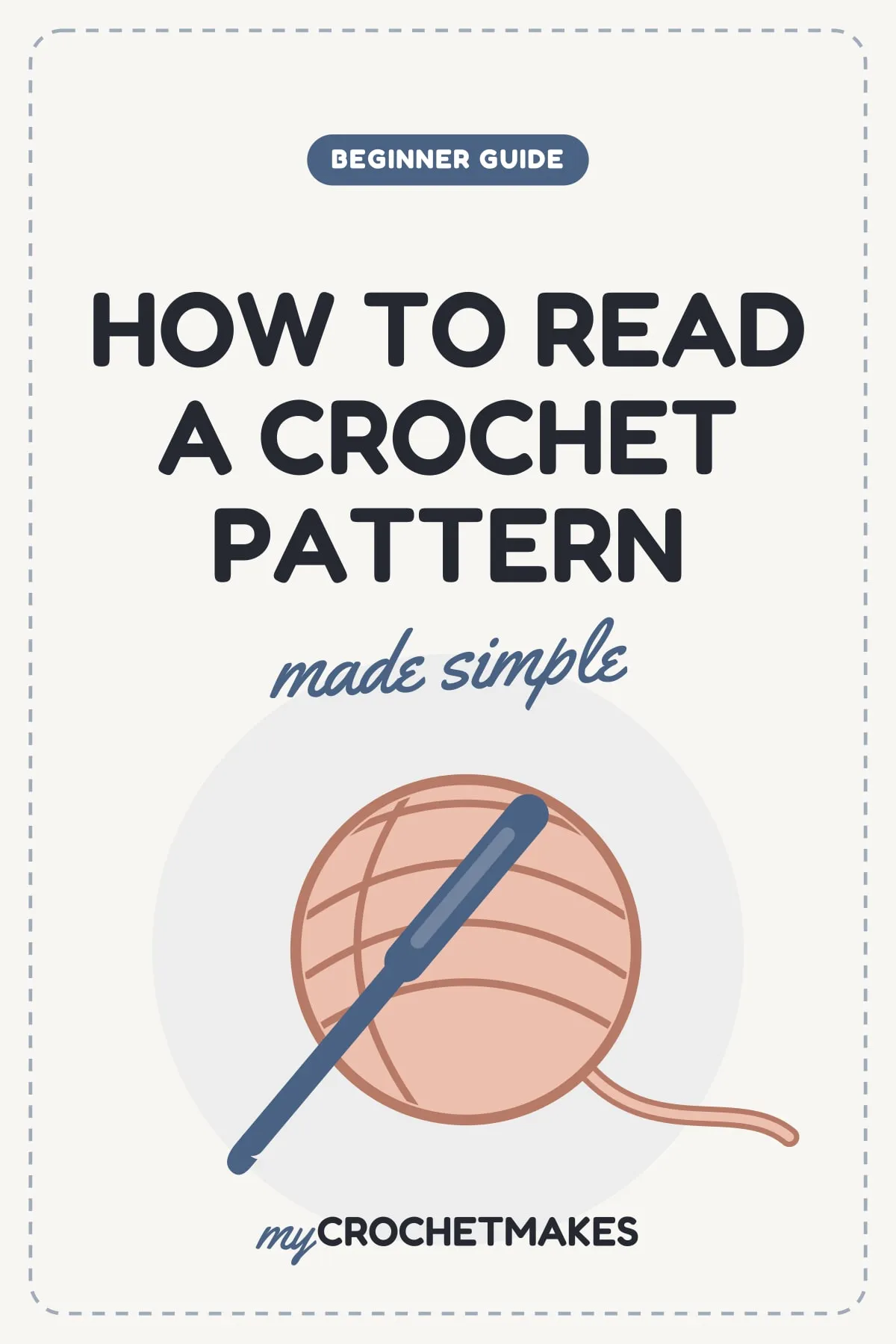 Title card reading How to Read a Crochet Pattern, made simple