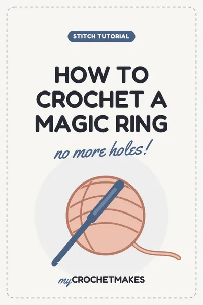 Title card reading How to Crochet a Magic Ring, no more holes
