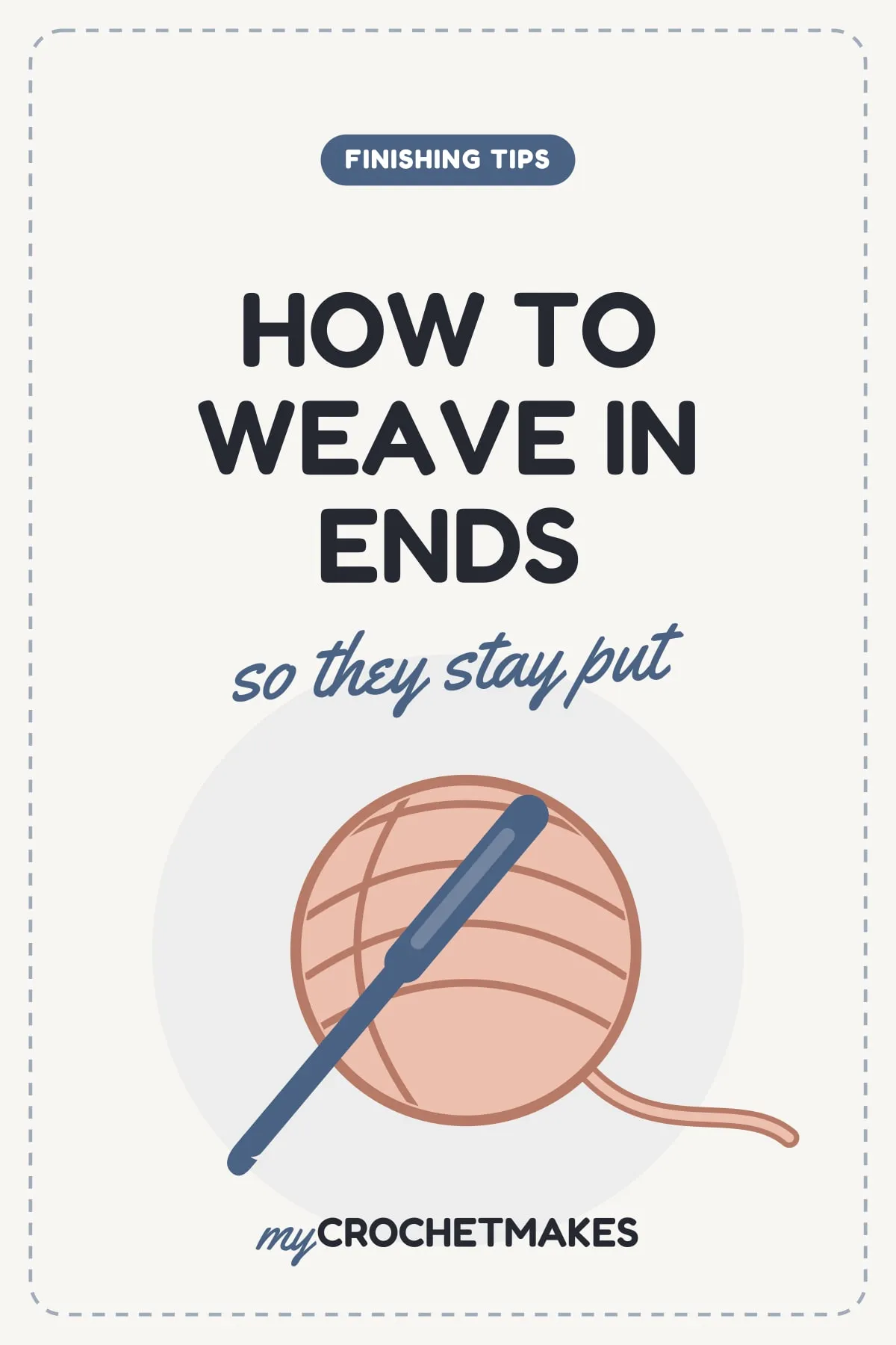 Title card reading How to Weave in Ends, so they stay put