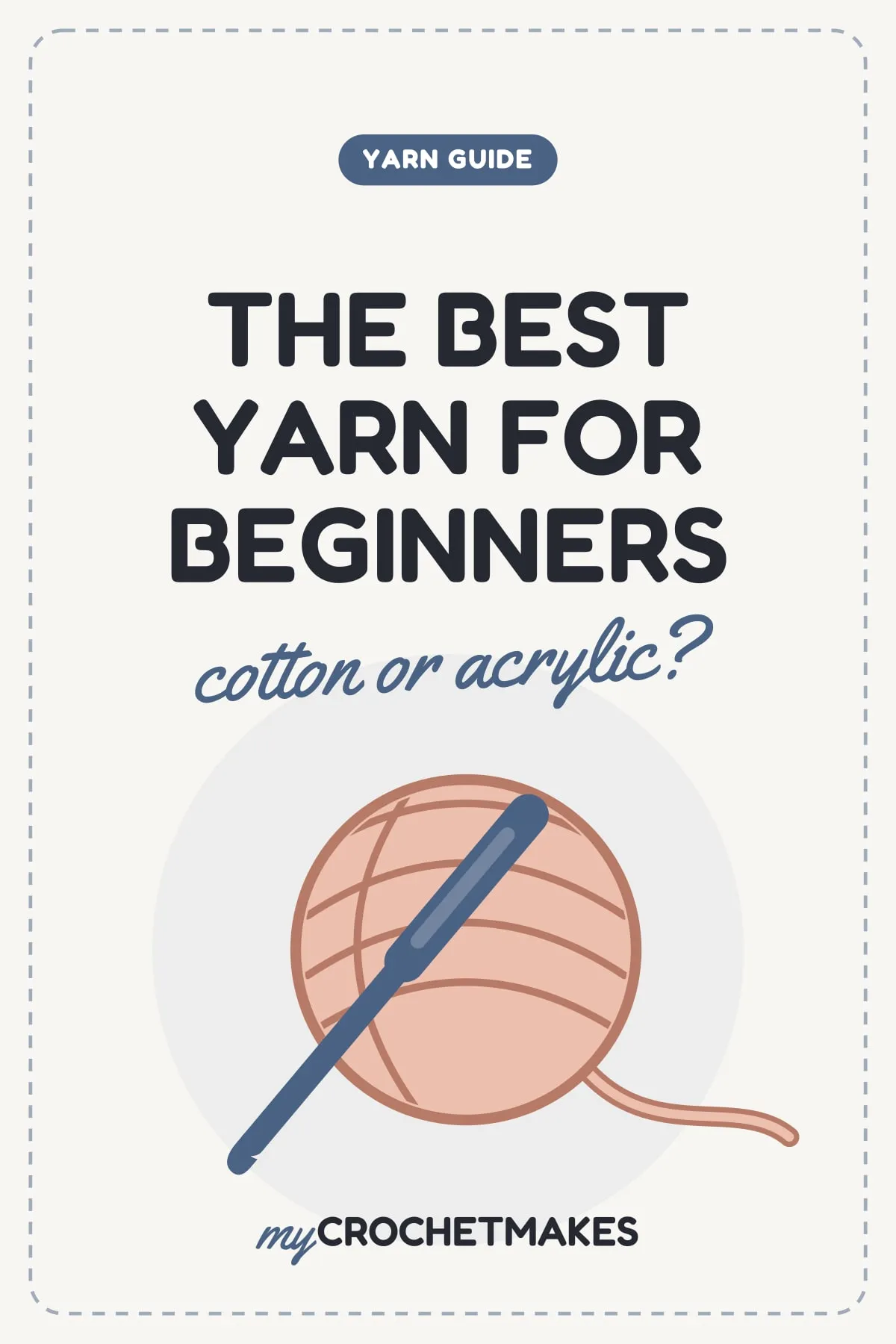 Title card reading The Best Yarn for Beginners, cotton or acrylic?